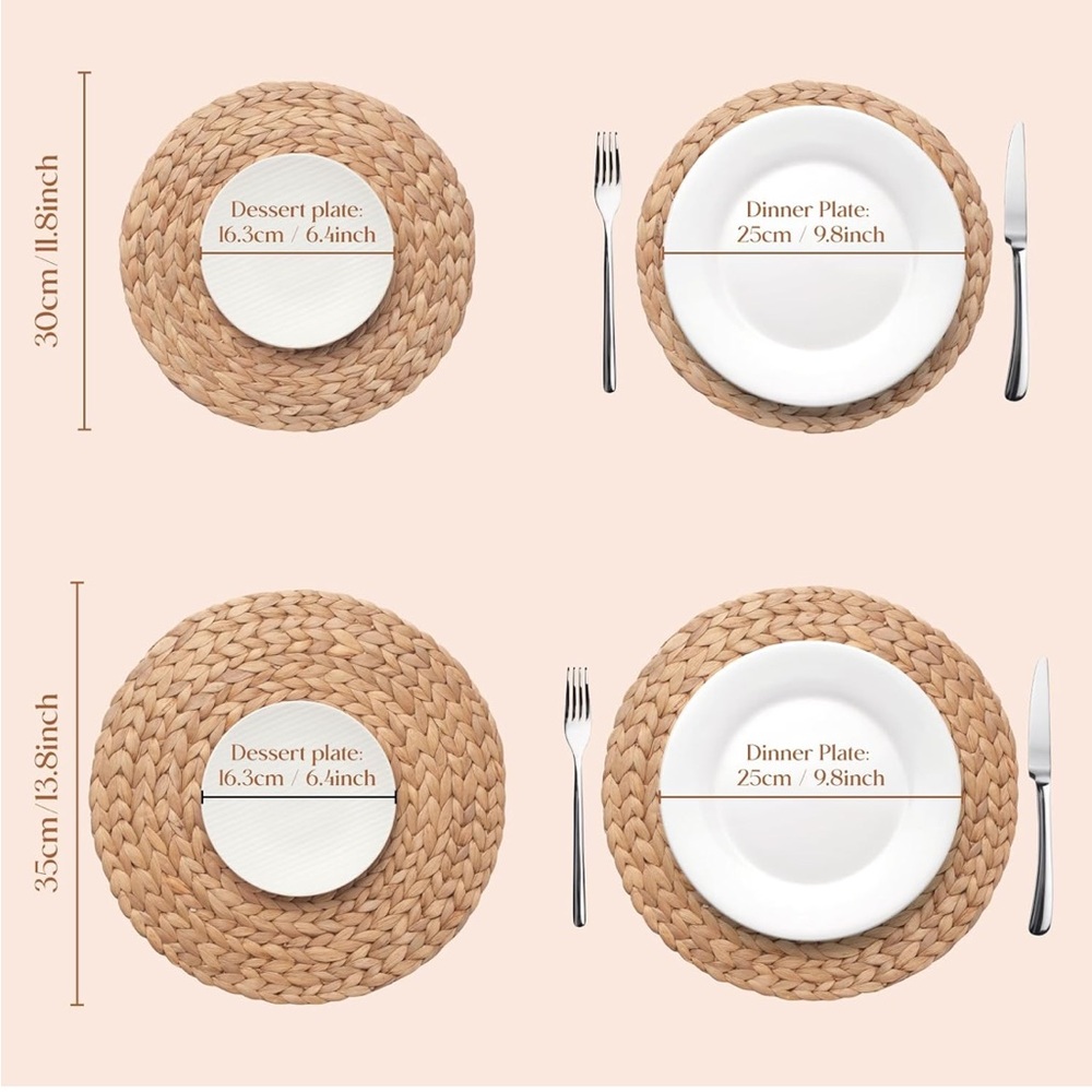 Natural Woven Placemats Set